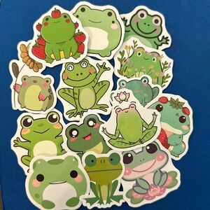 NEW! NWOT Set of 14 frog stickers - classroom prizes gift bags party favors